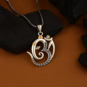 Om Diamond Pendent