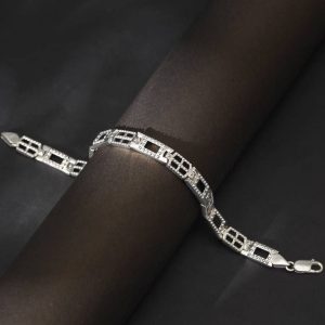 Silver Diamond Braslets