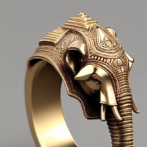 Artistic Royal Elephant Handmade Ring